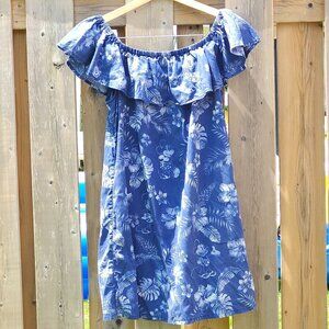 NEW Disney Parks X Tommy Bahama Mini Dress Size Medium Navy Blue Mickey Mouse